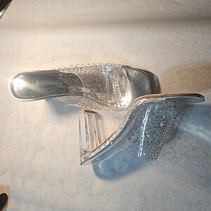ID Required Fancy Slip-on Heels with Sparkling Rhinestones